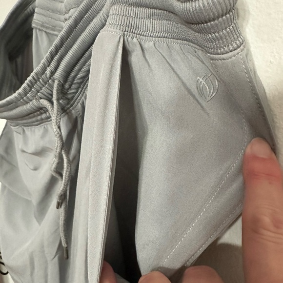 Gray Relaxed Fit Joggers with Elastic Cuffs - Picture 3 of 6